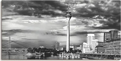 Produktbild von ARTland Leinwandbild Düsseldorf Collage Skyline 10 Größe: 150x75 cm