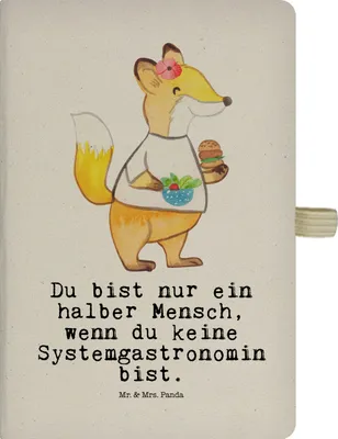 Produktbild von Mr. & Mrs. Panda notizbuch Systemgastronomin Herz - Transparent - Geschenk, Tagebuch, Adressbuch, Jubiläum, Journal, Skizzenbuch, Kladde, a4