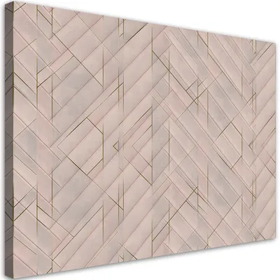 Produktbild von Leinwandbild Geometrisches Muster 120x80 Feeby Beige bild für die wand bereit zum aufhängen