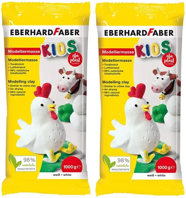 Obrázek produktu pro Eberhard Faber 570102 Modelovací hlína EFA Plast KIDS - 1 kg, bílá