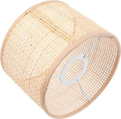 Produktbild von Unyqoos® Rattan Lampenschirm – gewebter Rattan-Korb, Clip-On Lampenschirm für Tisch-, Decken-, Kronleuchter- & Stehlampen, Vintage