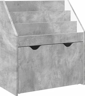 Produktbild von Kinderregal Beton Grau 60 x 29,5 x 69 cm Holzwerkstoff
