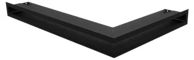 Produktbild von Kratki Eckluftleiste 45S links | 600x400 mm Winkel x 60 mm | schwarz