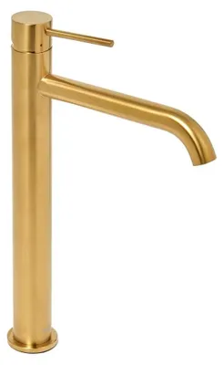 Immagine prodotto di Miscelatore monocomando per lavabo SAT Aurum, 30,8 cm, acciaio inossidabile, oro spazzolato