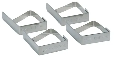 Produktbild von KitchenCraft Tischdeckenklammern, Satz von 4 selbstjustierenden Tischdeckenklammern aus Edelstahl für drinnen, draußen und Restaurants, 5 x 4cm, 1 Pac