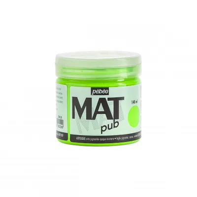 Productafbeelding van Pébéo Mat Pub Acrylverf, 140 ml, fluorescerend groen