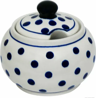 Produktbild von Original Bunzlauer Keramik Zuckerdose rund Ø 10,7 cm, Design 37