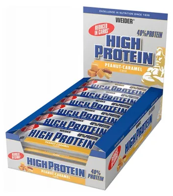 Produktbild von Weider 40% High Protein Low Carb Bar - 24 Riegel a 50g Peanut-Caramel