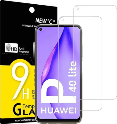 Produktbild von Panzer Schutz Glas Huawei P40 Lite 4G 2 Stück 9H Härte Transparent