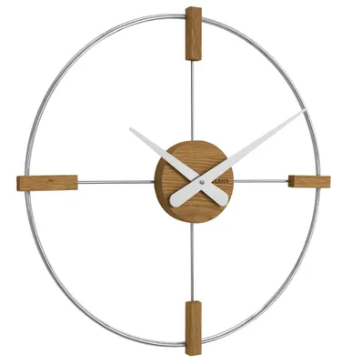 Produktbild von Silberne Holzuhr Vlaha VCT1051, 50 cm