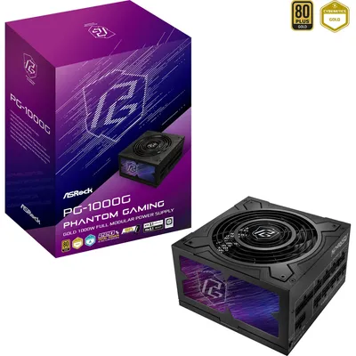 Produktbild von ASRock PHANTOM GAMING 1000W 80 Plus Gold Netzteil