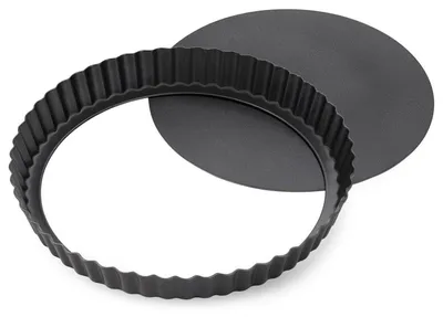 Image de Moule à tarte rond, antiadhésif, avec fond amovible, 23 cm, en acier au carbone