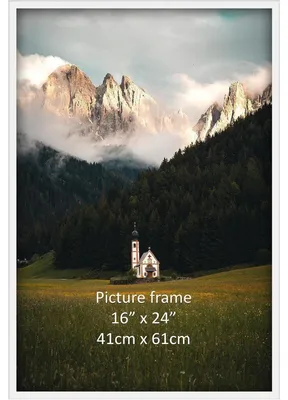 Immagine prodotto di Cornice in alluminio bianca, dimensioni 40x60 cm, per foto, certificati, poster