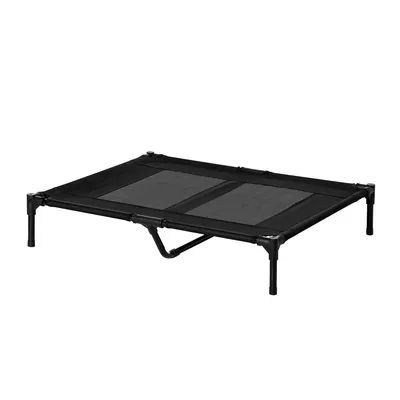 Produktbild von Hundeliege Stmungsaktiv Klappbar Outdoor Tierbett Hundebett Hundesofa Katzenbett 92x76x18cm Schwarz