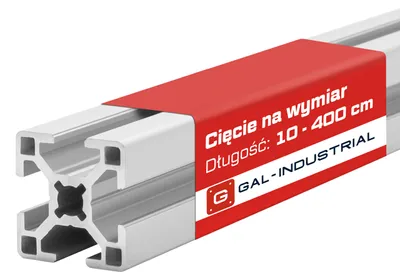 Zdjęcie produktu dla GAL-INDUSTRIAL | Profil konstrukcyjny aluminiowy – 30x30mm - 10cm - cięcie na wymiar