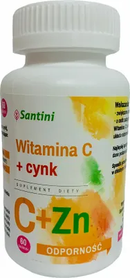 Produktbild von Witamina C + Cynk 60 Tabletek - Santini