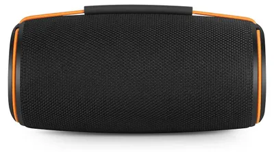 Produktbild von Nedis SPBT3026BK - Tragbarer Bluetooth®-Lautsprecher mit 60 W Ausgangsleistung - Kompaktes Design - LED-Lichteffekte - Schwarz/Orange