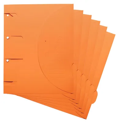Produktbild von Djois, 122304 - Perforierter Smartfolder Ordner, A4, Orange, 6 Stück, Dokumenten