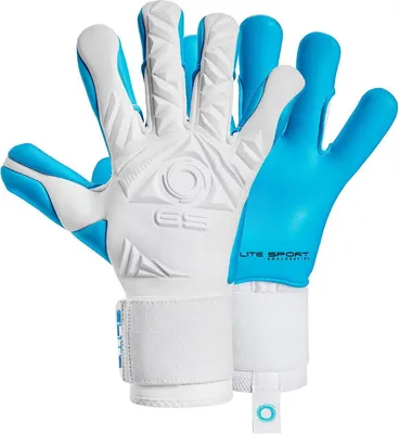 Productafbeelding van Elite Sport Neo Revolution II Combi Keepershandschoenen - Aqua / Wit | Maat: 7