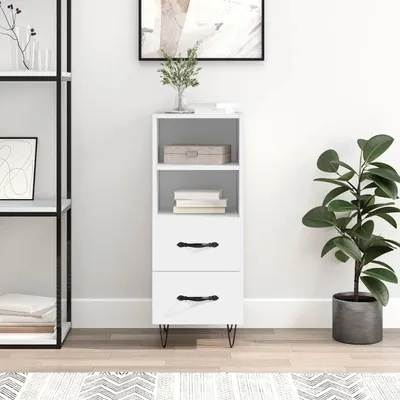 Produktbild von vidaXL Sideboard Weiß 34,5x34x90 cm Holzwerkstoff