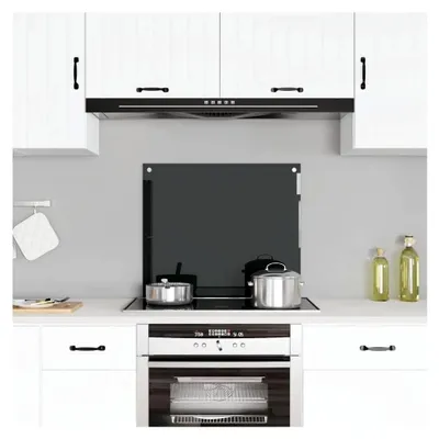 Produktbild von Küchenrückwand Spritzschutz aus Hartglas 70x60cm Schwarz