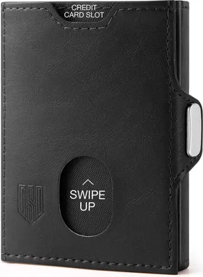 Image de Porte-monnaie RFID pour homme Slim Wallet Porte-monnaie noir