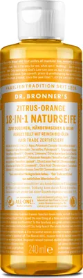 Image de Bronners 18in1 Savon naturel liquide Agrumes-Orange 240 ml