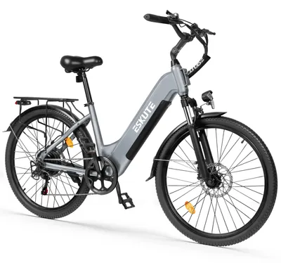 Immagine prodotto di C202 E-Bike - Bicicletta elettrica per adulti - Motore brushless da 250W - Batteria al litio da 48V 17,5Ah - Autonomia: 31–60 km - Velocità massima: 25 km/h - Telaio in alluminio - Grigio chiaro