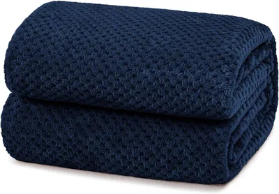 Immagine prodotto di Coperta per divano, 220x240 cm, blu navy, in pile e flanella