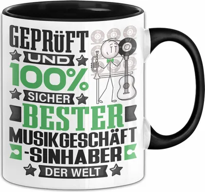 Produktbild von Musikgeschäftsinhaber Geschenk Lustiger Spruch für Musikgeschäftsinhaber Geschenkidee Bester Musikgeschäftsinhaber Der Welt (Schwarz)
