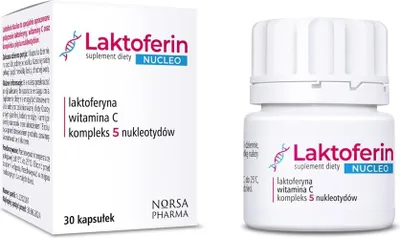 Image de NORSA PHARMA Lactoferrine NUCLEO (lactoferrine, complexe de 5 nucléotides, vit. C) 30 gélules végétaliennes