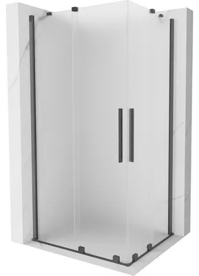Obrázek produktu pro Mexen Velar Duo posuvná sprchová kabina 90 x 80 cm, matné sklo, kartáčovaný gun gray - 871-090-080-32-66