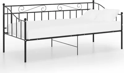 Produktbild von vidaXL Schlafsofa Bettgestell Schwarz Metall 90x200 cm