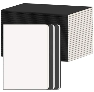 Immagine prodotto di Quaderno A5 con copertina in cartoncino nero, 26 fogli, carta premium da 80 g/m²