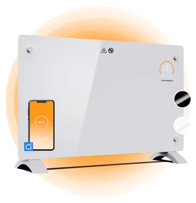 Image de Radiateur électrique - 2000 watts - blanc - radiateur à convection - pour intérieur - chauffage portable