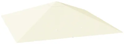 Obrázek produktu pro Náhradní střecha pro altán - 3 x 3 metry - tkanina Oxford - 370 g/m² - UPF 30+ - krémová bílá