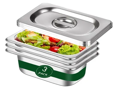 Obrázek produktu pro Omgoods – Sada tří nerezových misek s víkem