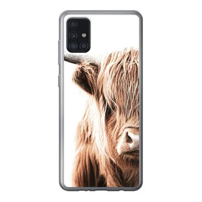 Produktbild von MuchoWow® Handyhülle Schutzhülle Hülle für Samsung Galaxy A52 5G Schottischer Highlander - Kuh - Tiere Silikon Softcase Handy Hülle - Umschlag