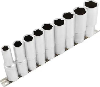 Produktbild von TECPO Steckschlüssel-Satz tief 1/2" 10-24 mm 9-tlg.