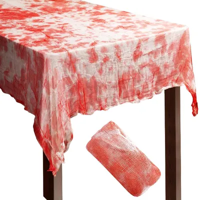 Halloween Tischdecke 150 x 210 cm, Polyester, Horror-Motiv