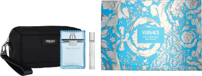 Produktbild von Versace Eau Fraiche Geschenkset Eau de Toilette 100ml/Eau de Toilette 10ml/Black Trousse