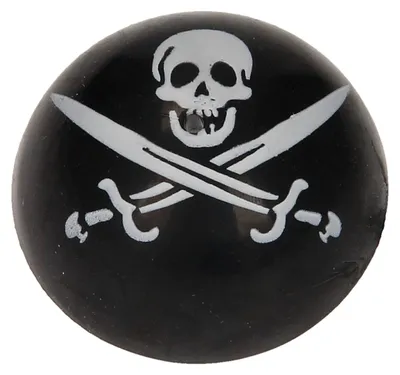 Produktbild von Duckiez Plopper-Pirat Spielzeugfigur, Schwarz, mit Skelett-Piratenmotiv