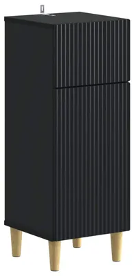 Immagine prodotto di vidaXL Mobiletto contenitore per bagno ARNHEM, nero, 30 x 31 x 80 cm