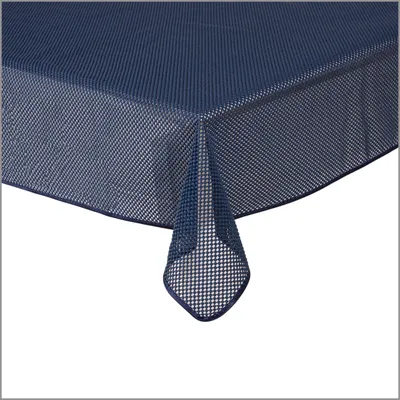 Produktbild von Tischdecke Gartentischdecke Karo Blau 130x160 cm Outdoor Weichschaum PVC rechteckig Terrasse Garten rutschfest wetterfest