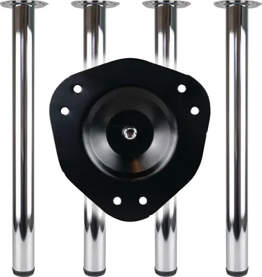 Immagine prodotto di Set di gambe da tavolo BMB bianco 60mm h.710mm attacco piastra - 312 109828