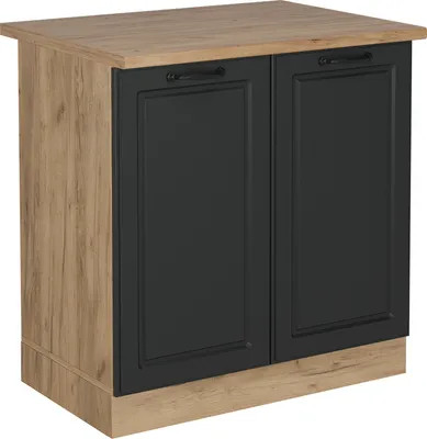 Produktbild von Spülenunterschrank Vicco R-Line Anthrazit Landhaus 80 cm , AP Eiche, Model 53613