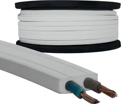 Produktbild von 1m Illu-Flachbandkabel H05RNH2-F 2x1,5mm² Weiß