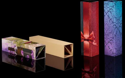 Produktbild von Wein Flaschenverpackung B-Joy, Natur, 4er-Set, 9x9x38,5cm