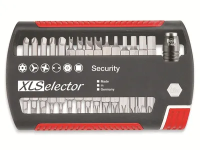 Produktbild von Wiha Bit Set XLSelector Security Standard 25 mm gemischt 31-tlg. 1/4 C6,3
