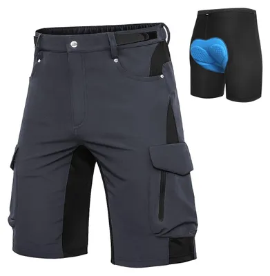 Imagen del producto de Pantalones de ciclismo de montaña para hombre de secado rápido con acolchado 4D
